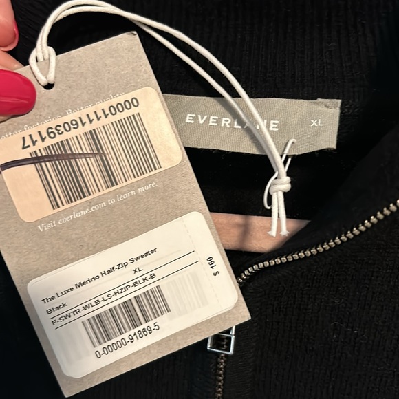 NWT Everlane The Luxe Merino Half-Zip Sweater - Picture 15 of 15